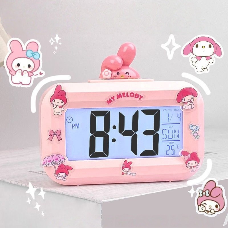 Oldlaiben DIY Mini Capybara Alarm Clock with Stickers Learning Dedicated Digital Clock Electronic Clock