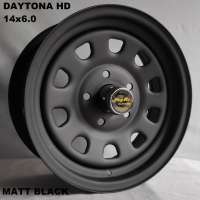 PROMO AKHIR TAHUN 4buah Velg Besi Daytona HD 14x6.0 5H 114.3 ET+15 Ring 14 R14 lebar 6 Lobang 5 Black Mobil Suzuki New Carry APV L300 Grandmax kuat untuk muatan berat