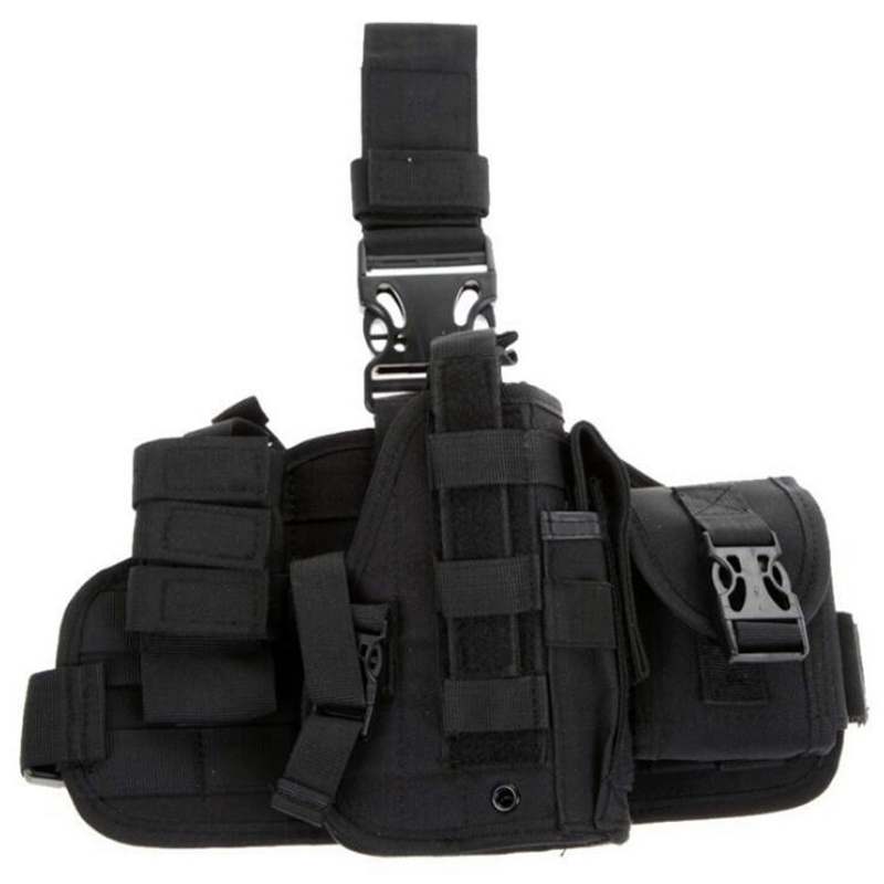 Chiến thuật Molle thả chân Súng Bao da cho Glock 17 19 M9 1911 phổ đùi Bao da nền tảng với EDC Mag T