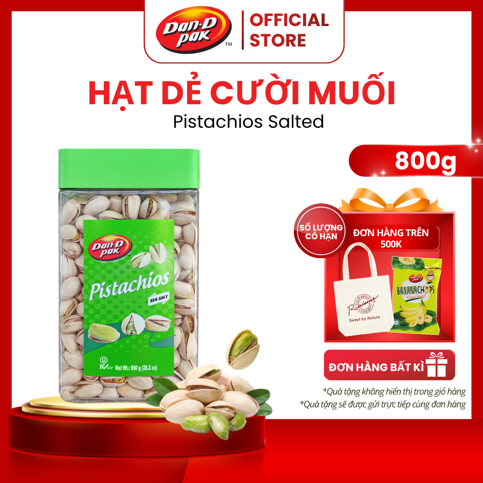 Hạt Dẻ Cười Muối Dan D Pak I Pistachio Salted I 800g