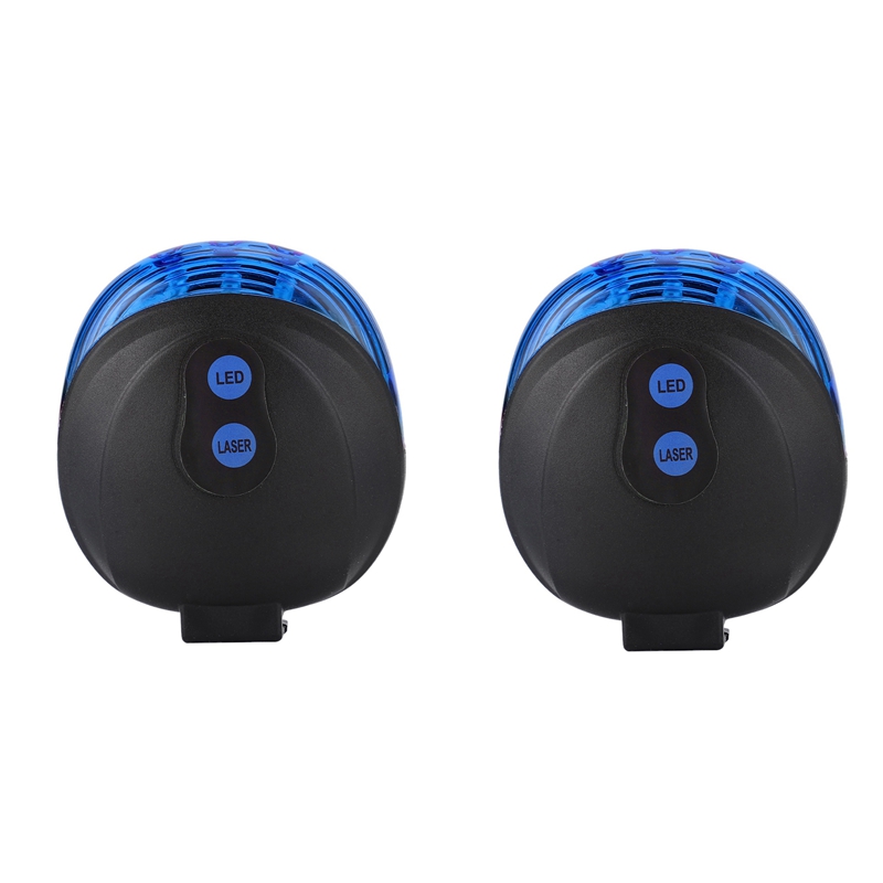 2X Bike Taillight Cycling Red Lights Waterproof Bike Warning Light with 2 Bicycle Rear Light Blue