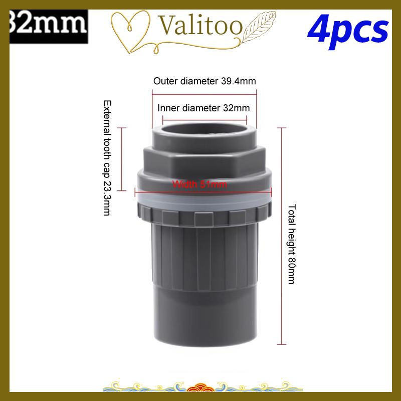 [Valitoo] 2 chiếc đầu nối PVC ống thoát nước bể cá dày 20 25 32 mm ống thoát nước trong vườn đầu nối đầu vào bể cá cho bể cá - 4