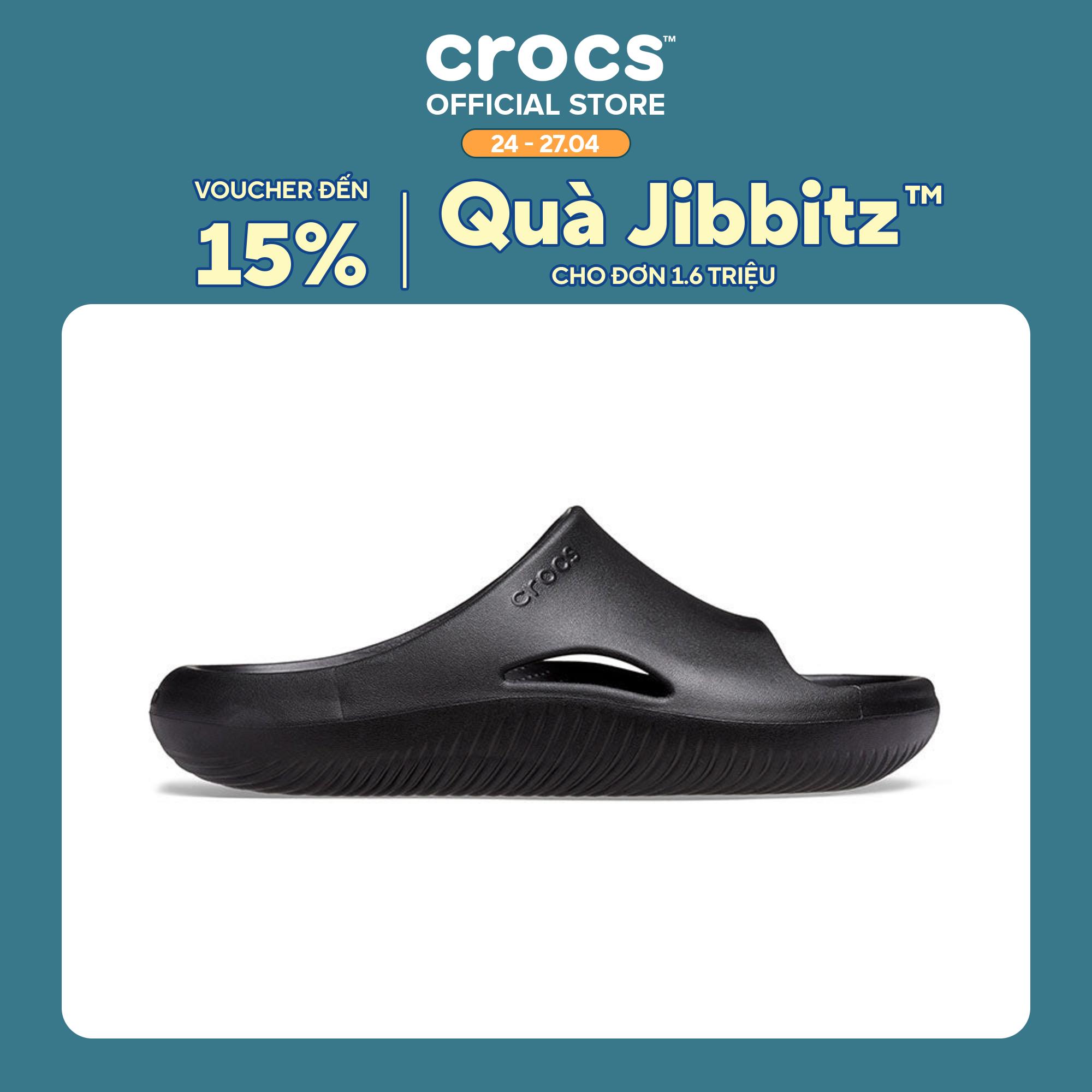 Dép Quai Ngang Unisex Crocs Mellow - Black - 208392-001