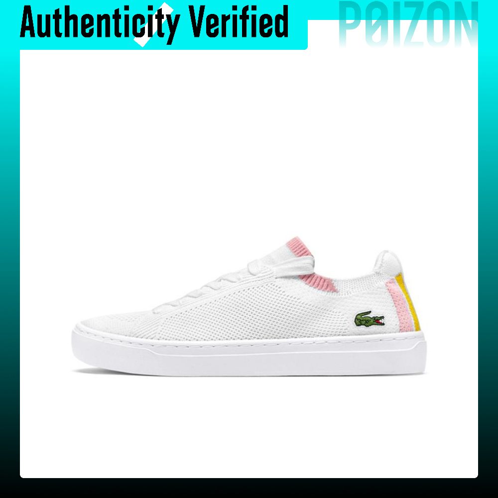 รองเท้าผู้หญิง Lacoste Fabric Breathable Low top รองเท้าสเก็ตบอร์ดผู้หญิง สีขาว สีชมพู 43CFA0002-126029 ราคา 13,596 บาท*ส่งฟรี