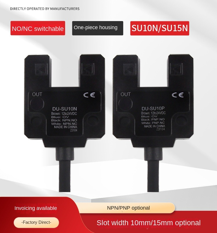 Cảm Biến Quang Điện U-Type Su10n NPN 10mm | CHXINSHE EE-SU10N/15N 10/15mm – Tự Động Hóa, Công Nghiệp
