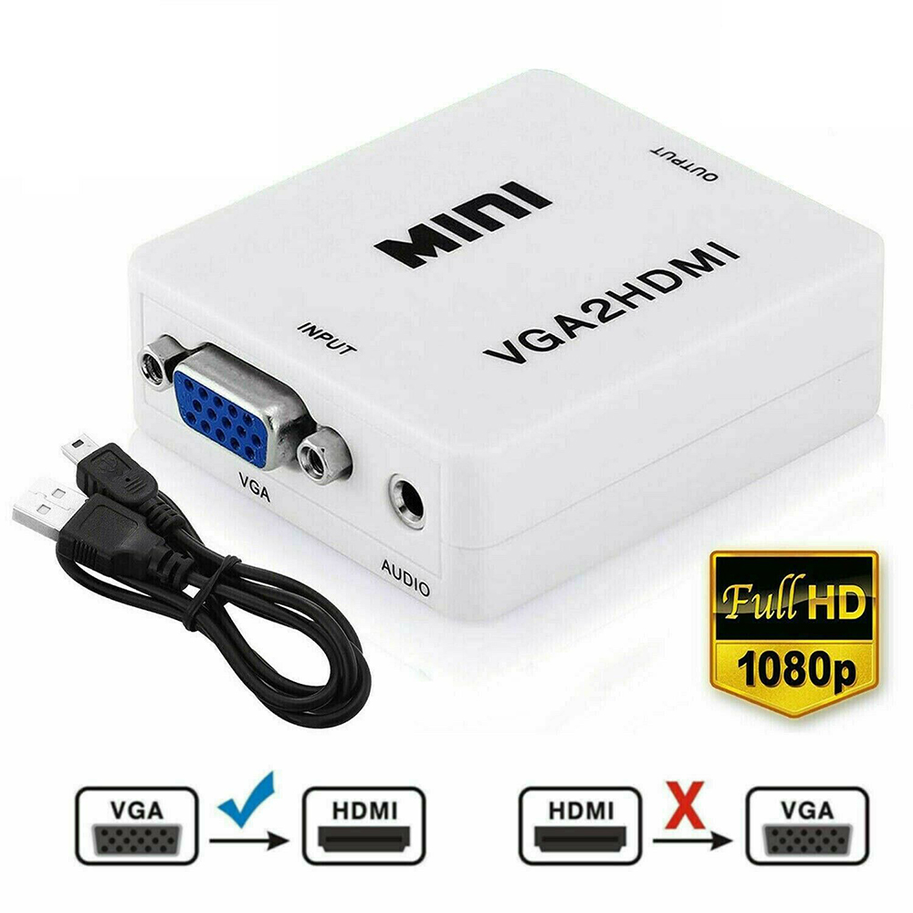 VGA2HDMI Adapter 1080P Black with Cable VGA to HDMI Converter HD Video  Audio Connector Convertor - China VGA2HDMI and Adapter price