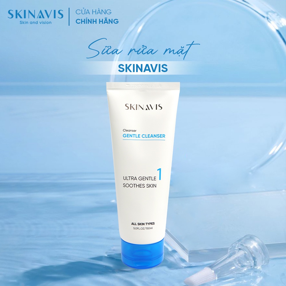 Sữa rửa mặt Skinavis Gentle Cleanser - Sữa rửa mặt làm sạch sâu dịu nhẹ 150ml
