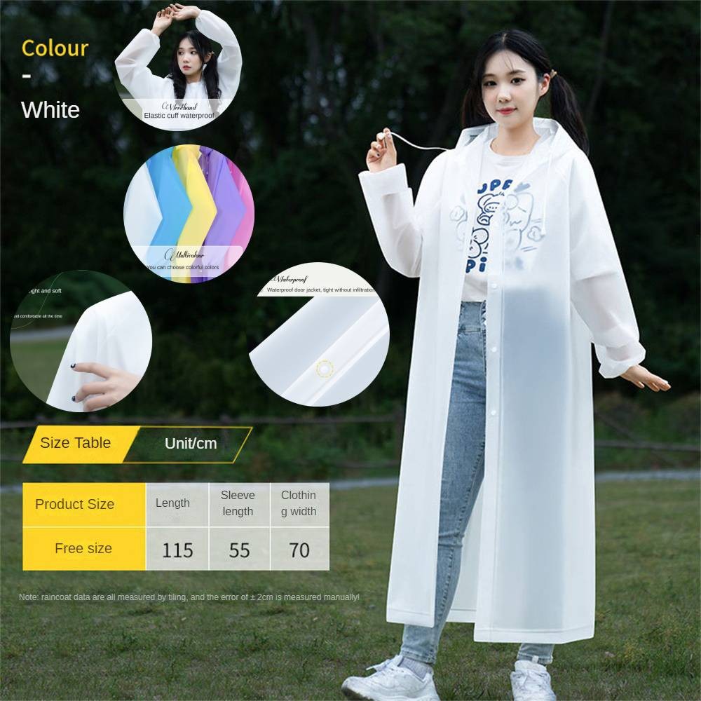 ROMAHOME Portable Poncho Rain Raincoat Convenient Unisex Raincoat Portable Waterproof Raincoat Disposable Raincoat Home Daily Light