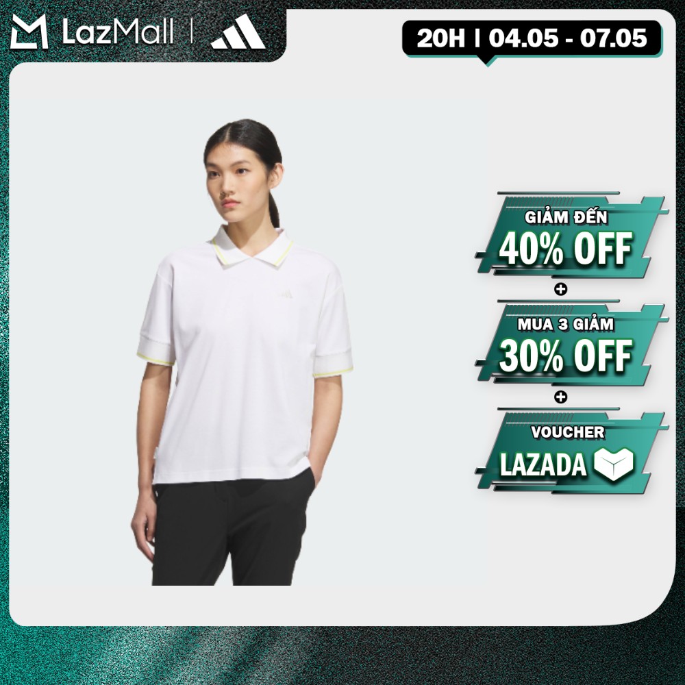 [20H 4.5-2H 5.5-MUA 3 GIẢM 30%] adidas Đánh gôn Áo Polo Ngắn Tay Twistknit Nữ trắng JE8318