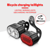 USB Rechargeable Waterproof Bike Light Set with Signal Blinker