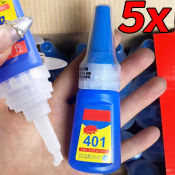 5PCS 401 Super Strong Nail Glue for Acrylic & Press-On Nails