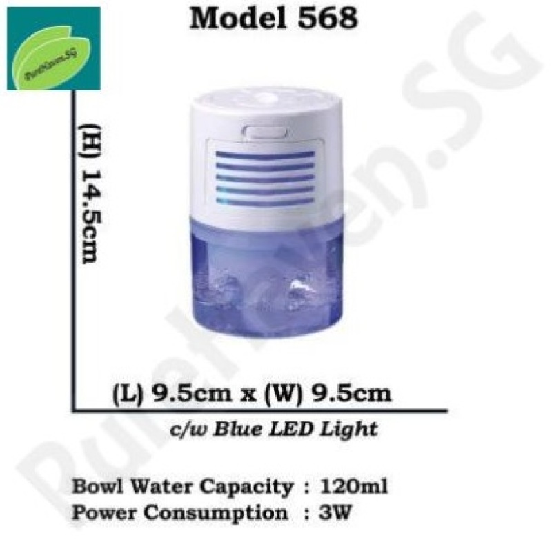[BNIB] GOOD FOR CAR! Model 568 Mini Water Air Purifier! With Blue LED Lights. Battery Operated! Singapore