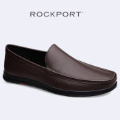 Rockport Rhyder Black Leather Loafers for Men