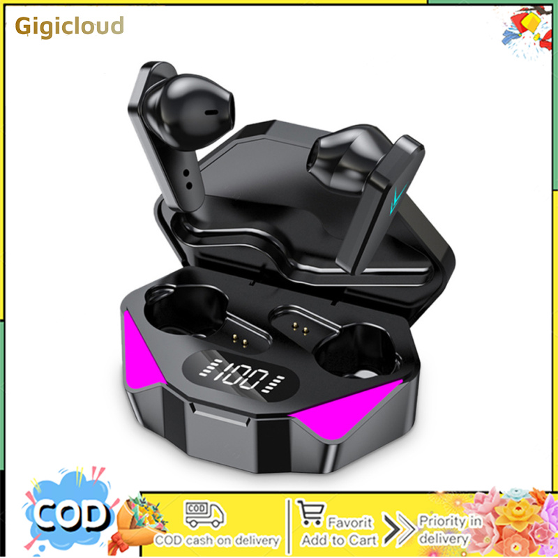 Wireless Gaming Earbuds With Mic Bass Audio Sound Positioning 9D Stereo Music HiFi Headset For Gamer Phone ราคา 139 บาท*ส่งฟรี