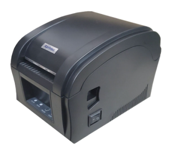 Máy in mã vạch Xprinter 380B, máy in tem nhãn sản phẩm, đơn hàng sàn thương mại điển tử khổ giấy tối đa 110mm