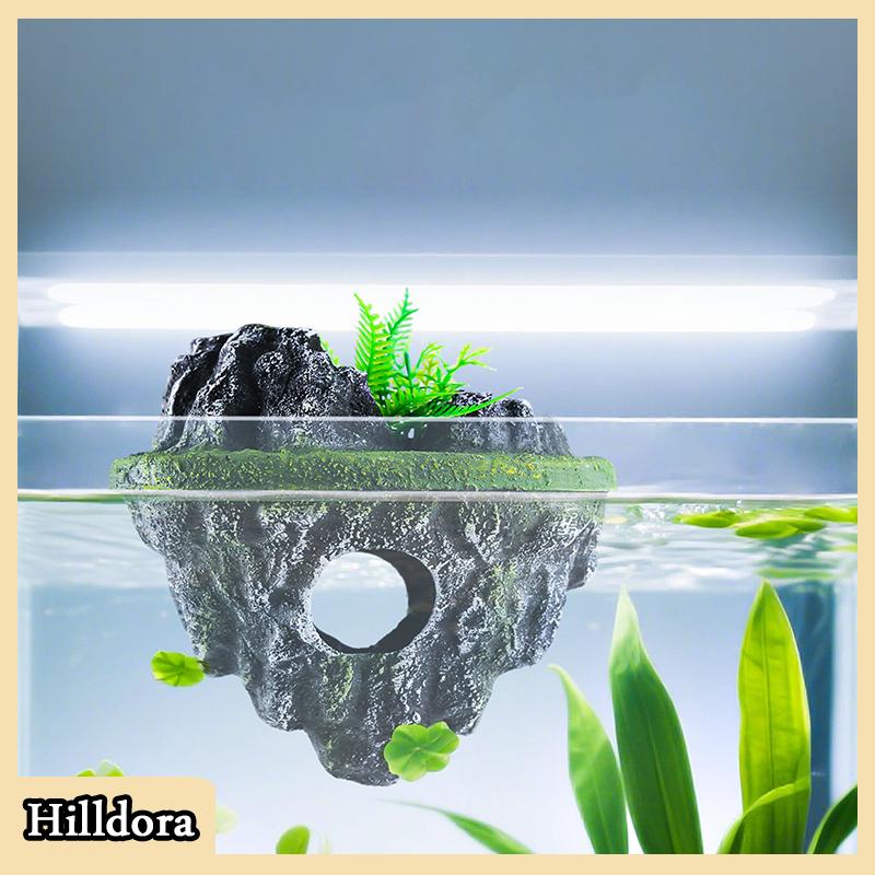 [Hilldora] Treo đảo bể cá trang trí sáng tạo nổi đá mô phỏng nhà máy hang động đồ trang trí thủ công Phụ kiện hồ cá