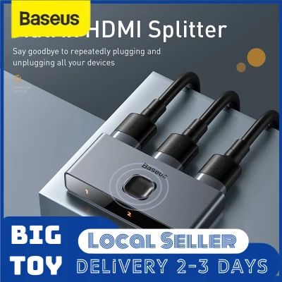 Baseus HDMI Splitter 4K 60Hz Bi-Direction HDMI Switch 1x2/2x1 HDR HDMI Audio Adapter for PS4 TV Box HDMI Switcher