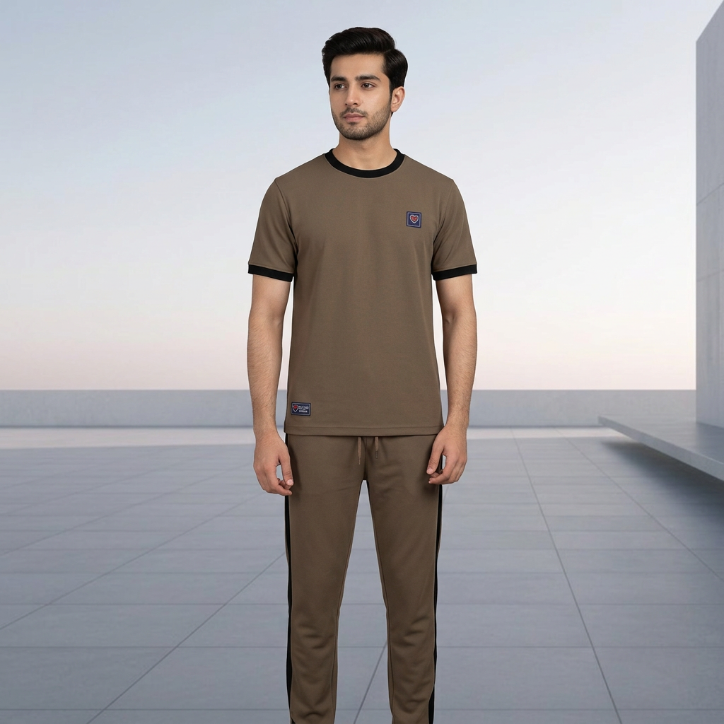 Premium Men's Casual Tracksuit – Summer T-Shirt & Trousers Set