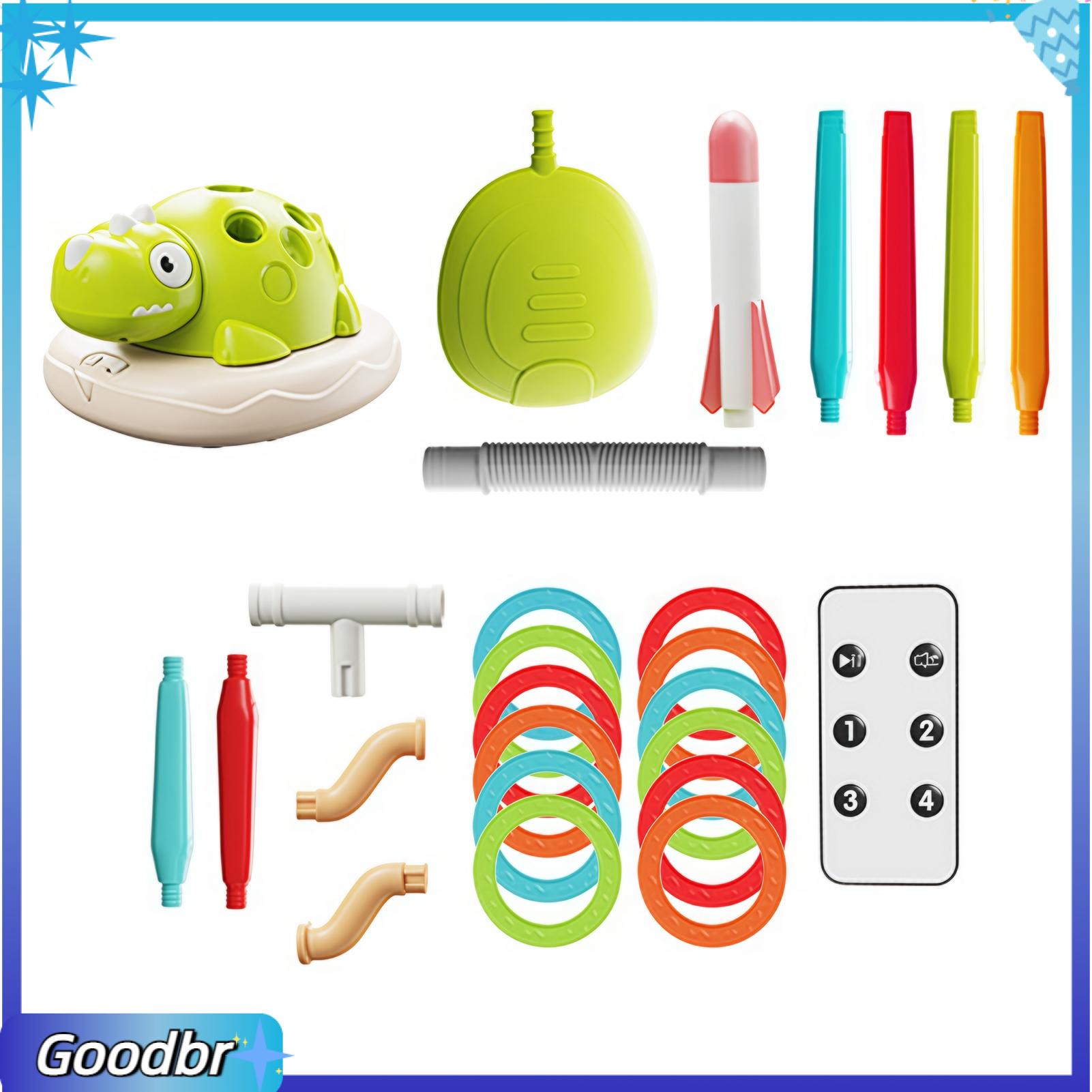 Goodbro tốc độ có thể điều chỉnh đồ chơi bật nhảy Trẻ Em Hoạt Động chơi đồ chơi Quay Khủng Long đồ chơi bật nhảy 3-Trong-1 trò chơi ném vòng Với tốc độ có thể điều chỉnh Xoay Cực súng phóng tên lửa Vui Vẻ Trong Nhà Ngoài Trời Trẻ Em Cho Hoạt Động