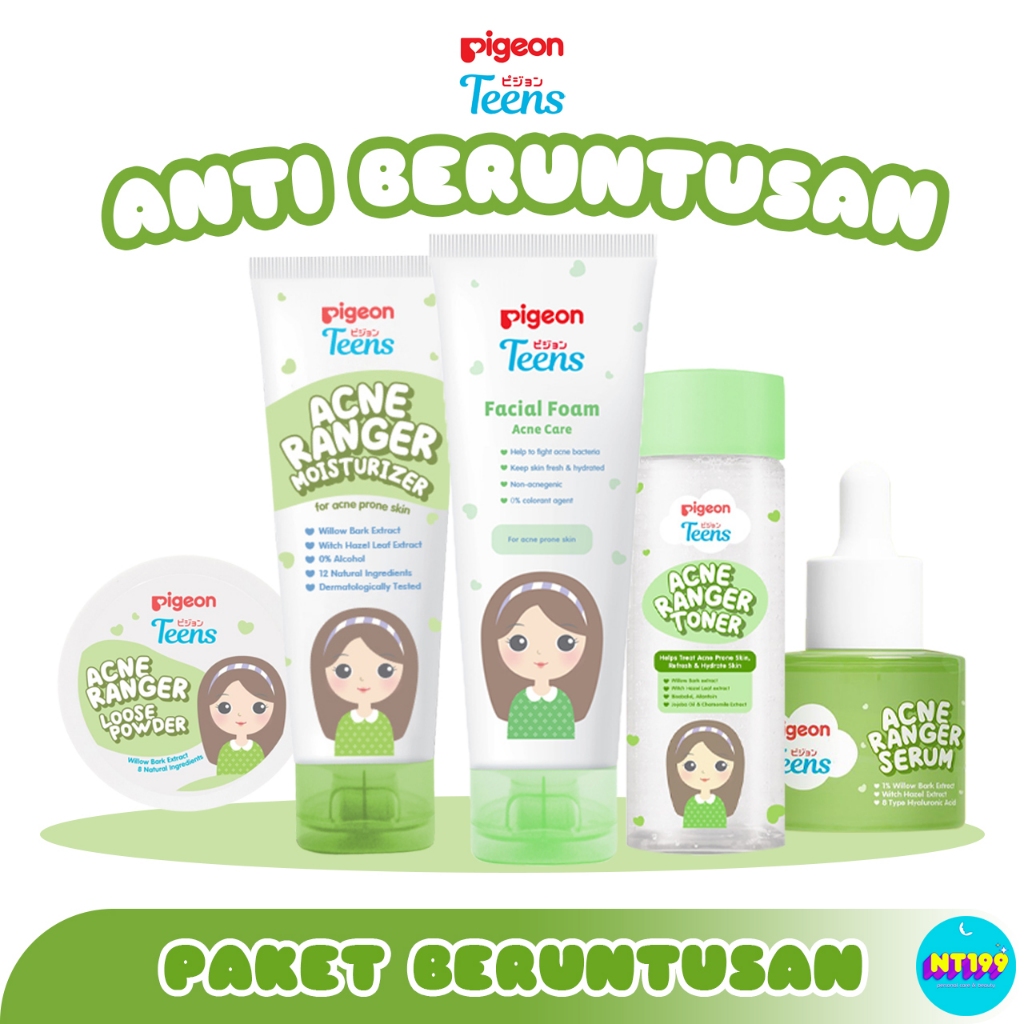 PIGEON TEENS Paket Skincare Remaja Kulit Beruntusan Isi 5