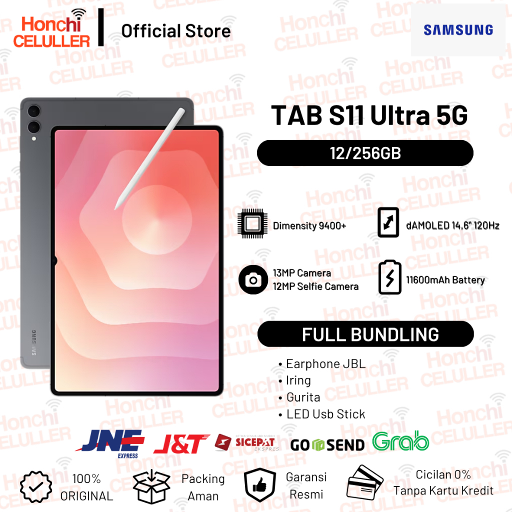 Samsung Galaxy Tab S11 Ultra 5G 12/256GB - Gray | AI Tablet | Tab Android | Baterai Tahan Lama | Layar Besar | Samsung DeX Harga  25,299,000 Ringgit*Penghantaran Percuma