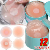 Invisible Silicone Nipple Covers with Lifting Bra, Reusable, Self-adhesive