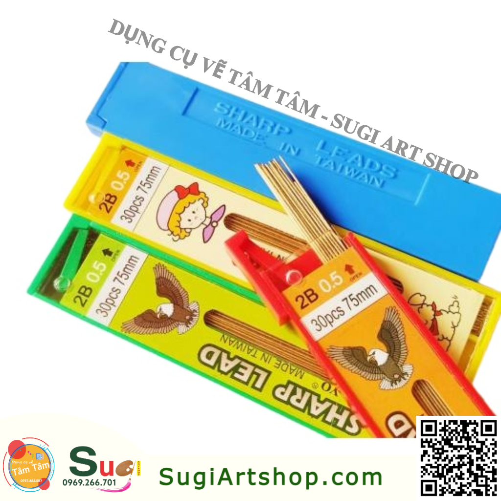 Ruột chì bấm sharp lead yoyo , ngòi chì 0.3 / 0.5 / 0.7 / 0.9 - vỏ hộp ngẫu nhiên