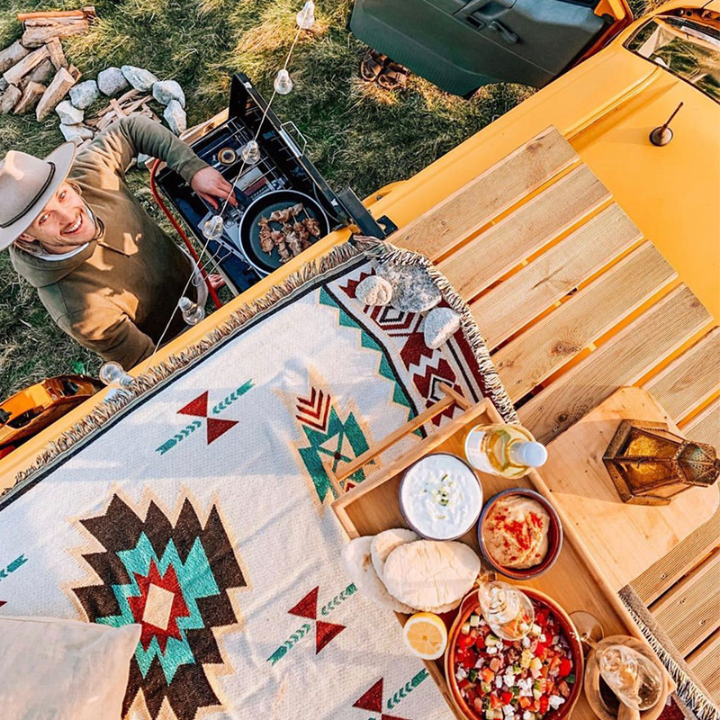Khăn trải bàn RUNNERS Ins bão dân tộc: Vải bàn dùng ngoài trời Siberian, bàn trà đa chức năng, thảm dã ngoại, lều, vải bàn cắm trại dhuusj