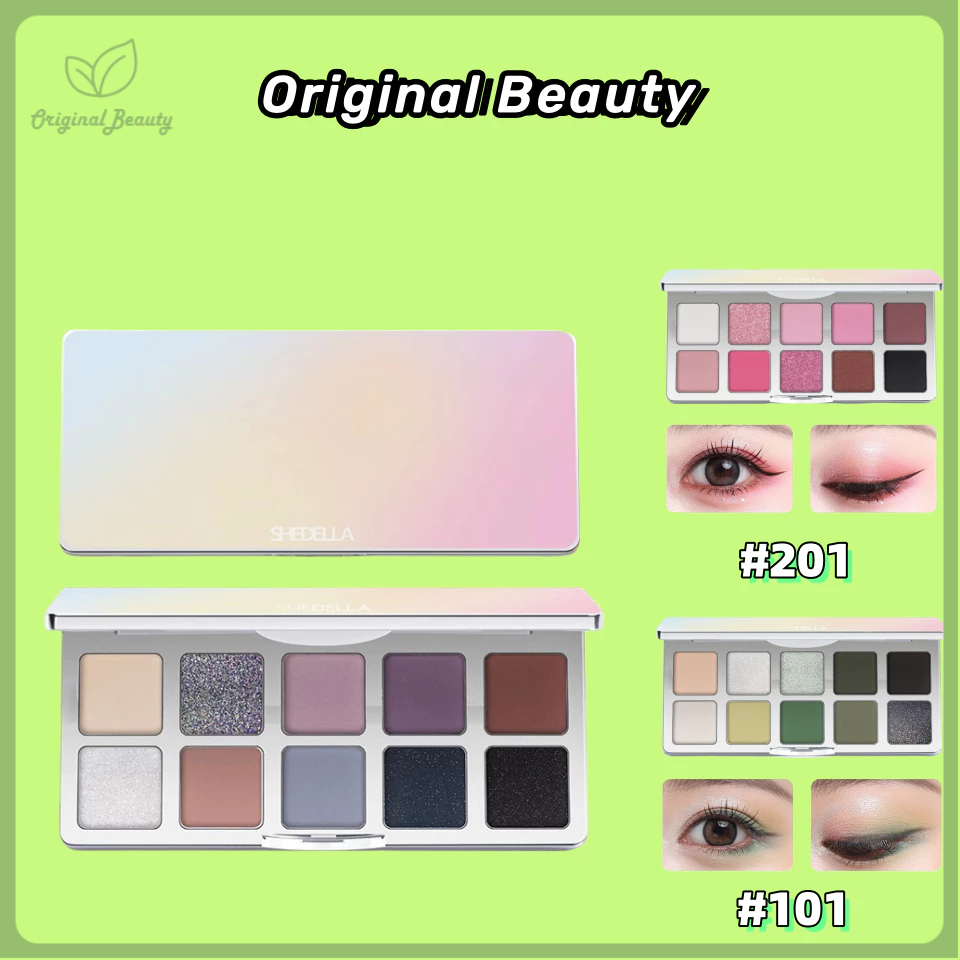 2452 ✨   Ưu đãi giới hạn thời gian ✨   SHEDELLA Mười màu Eyeshadow Disc Matte Flash Powder Không thấm nước và chống mồ hôi cho người mới2555
