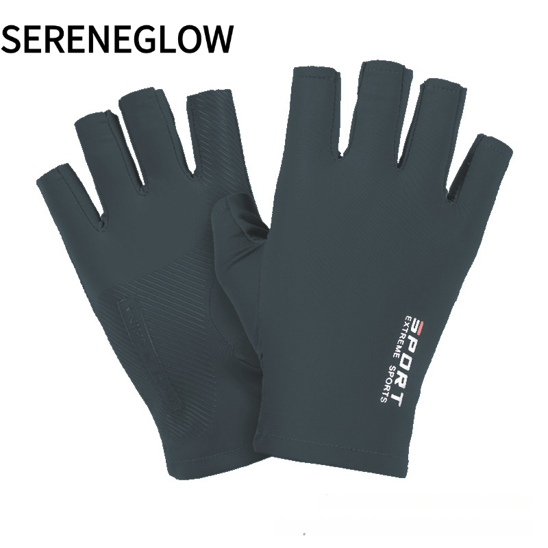 SERENEGLOW Ultra-light Breathable Sports Gloves for Cycling, Fishing, Climbing, and Outdoor Activities - Anti-slip & Sun Protection ราคา 34 บาท*ส่งฟรี