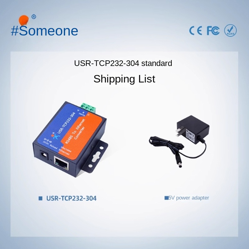 USR-TCP232-304 | Module RS485 Chuyển Ethernet TCP/IP, 10/100Mbps, DC 4.75-7V, -25~75°C - USR-TCP232-304