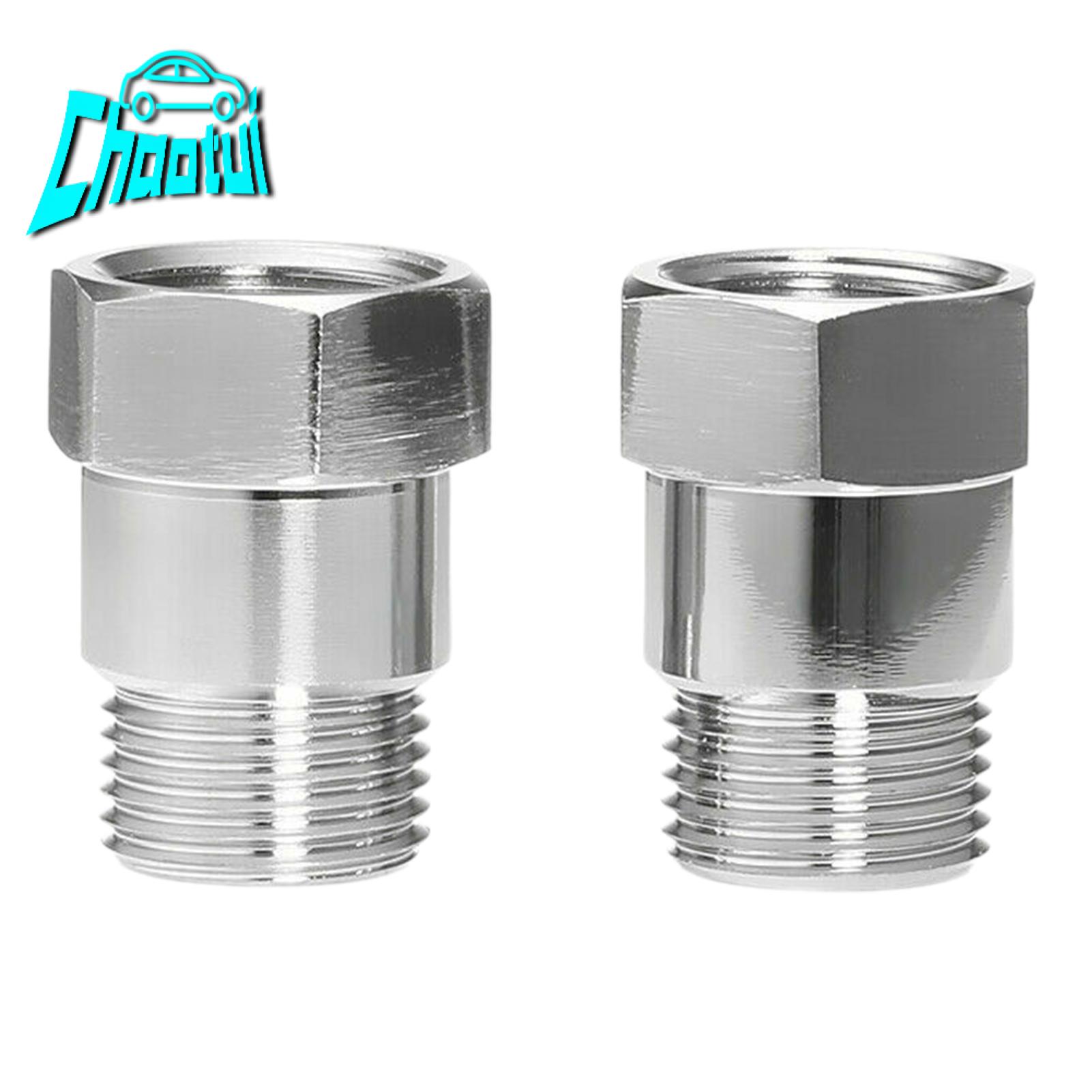 Chaotui 2 cái miếng đệm cảm biến O2 có ren thông dụng M18 x 1,5 động cơ xe hơi Bộ chuyển đổi Bộ mở rộng cảm biến oxy nhẹ cho xe ô tô Bộ mở rộng cảm biến O2