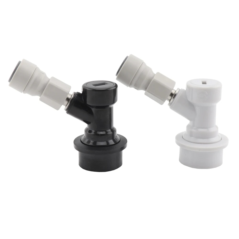Beer Keg Ball Lock Disconnect Kit Gas/Liquid Dispenser with Push-in Fitting Quick Joint Connector for 9.52mm Hose Tube