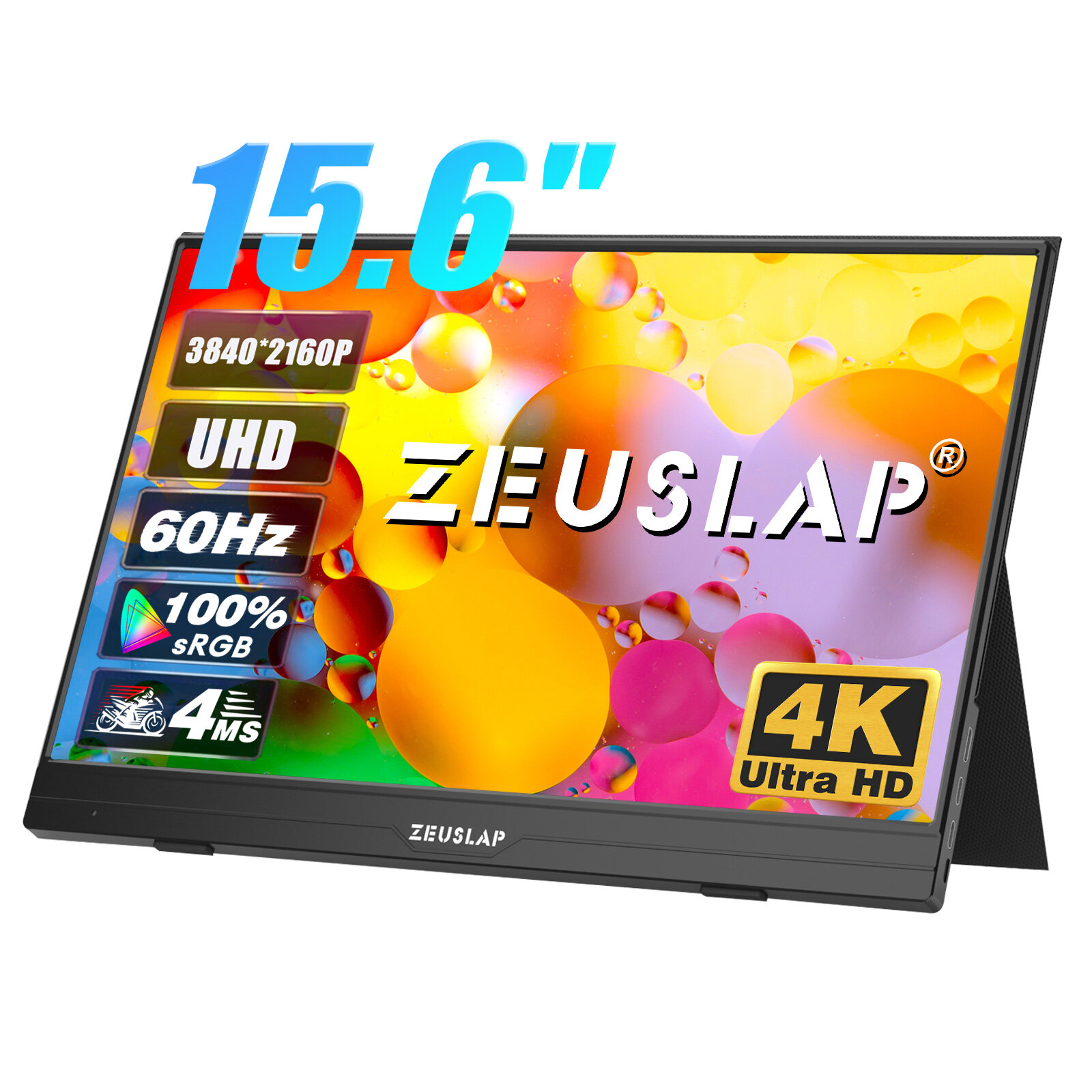 ZEUSLAP จอภาพแบบพกพาเล่นเกม15.6นิ้ว4K 3840*2160P 15.6 ”1080P 100% RGB LCD USB C Type C FHD สำหรับ PS4 PS5แลปท็อปโทรศัพท์ Xbox สวิตช์พีซี ราคา 5,117 บาท*ส่งฟรี