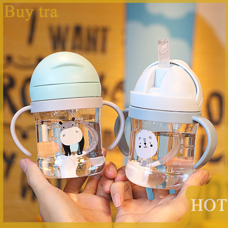 [Buytra] 250ml Baby Feeding Cup with Straw Learn Feeding Drinking Bottle Training Cup ราคา 105 บาท*ส่งฟรี