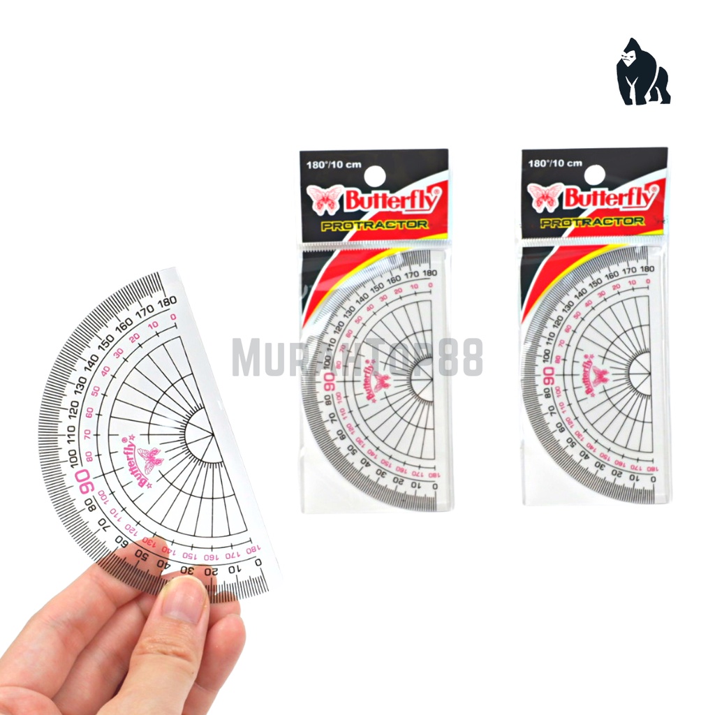 Penggaris Busur Derajat Butterfly 180/10 cm Protractor No.4 [PER PCS]