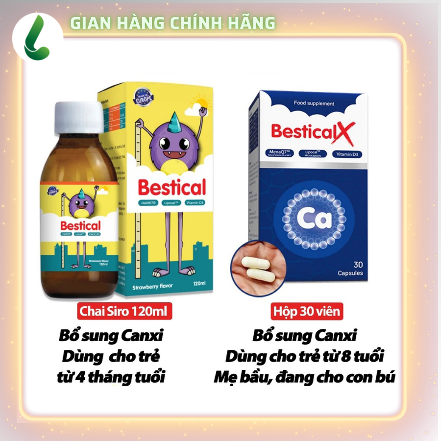 Canxi sinh học Bestical, Bestical X canxi hữu cơ giúp tăng chiều cao đột phá - Bộ đôi Canxi Bestical