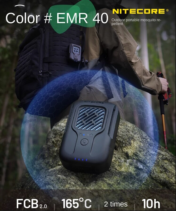 NITECORE EMR40 Rechargeable Portable Outdoor Camping Electronic Mosquito Repellent Radio Mosquito Incense Killer and Anti Mosquito Divine Device ราคา 1,478 บาท*ส่งฟรี