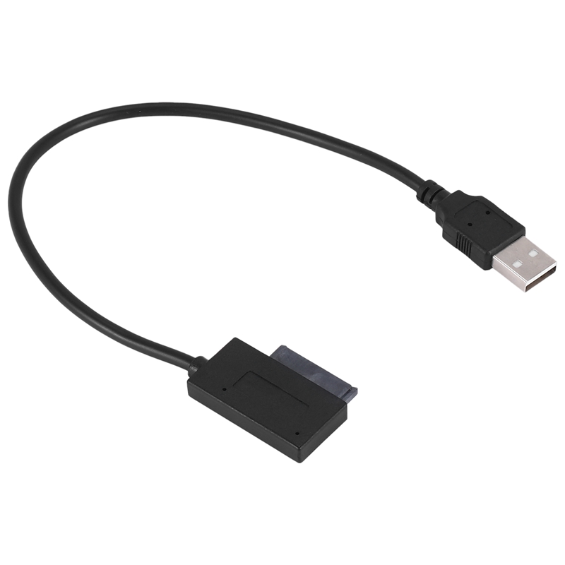 USB Adapter PC 6P+7P CD DVD Rom to USB 2.0 Converter Slimline 13 Pin Drive Cable for PC Laptop Notebook