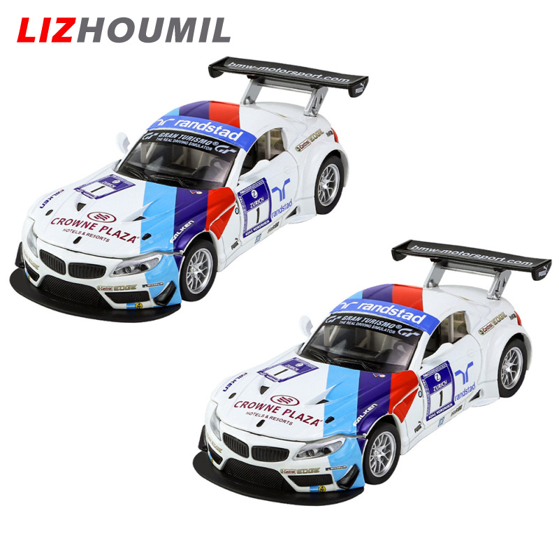 LIZHOUMIL Z4 Diecast Alloy Sports Car With Sound Light 1/32 Simulation Pull Back Car Model Ornaments For Boys Birthday Gifts ราคา 450 บาท*ส่งฟรี
