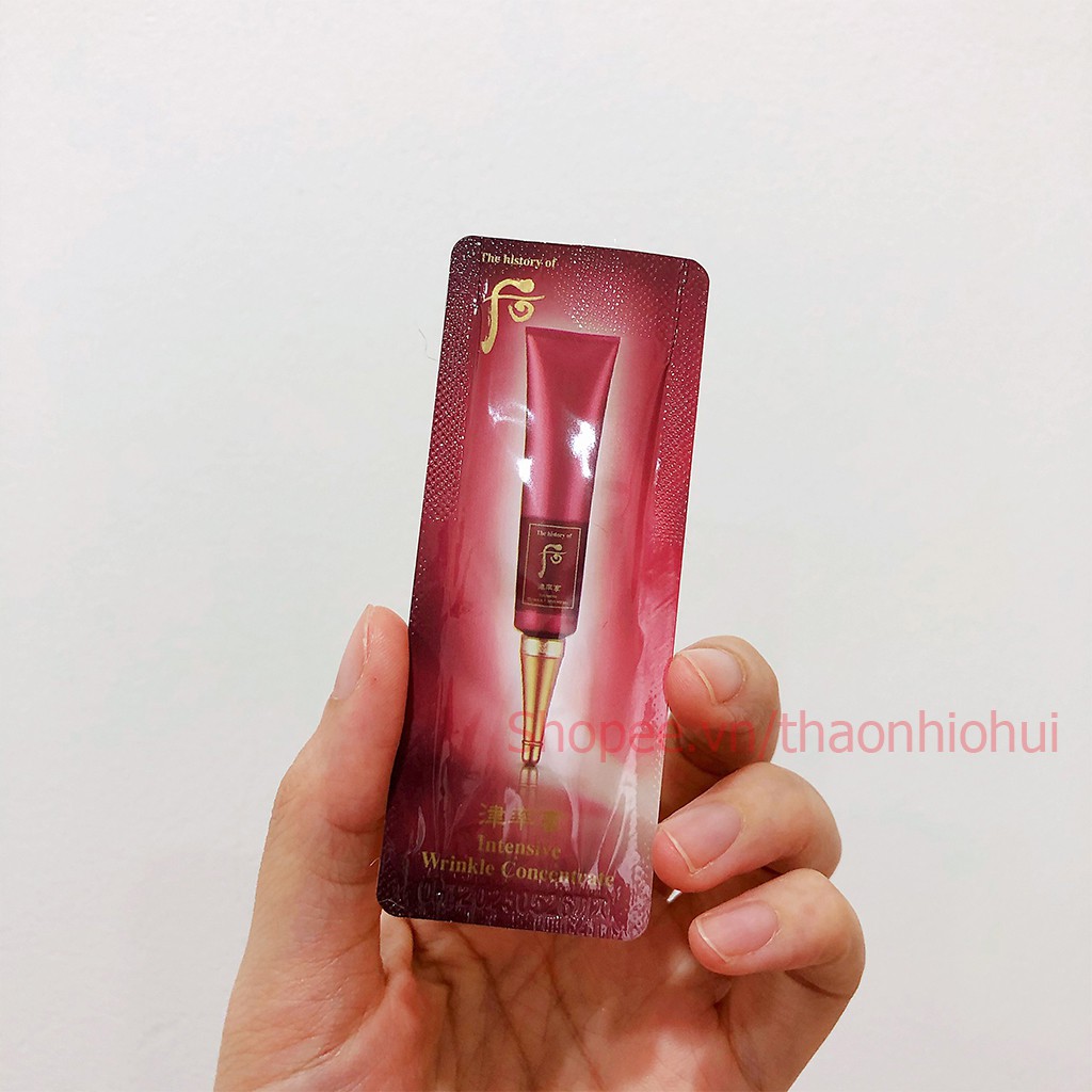 Sample Gói Kem Dưỡng Mắt Thần Thánh Whoo Đỏ Wrinkle Giảm Nhăn, Bọng Mắt