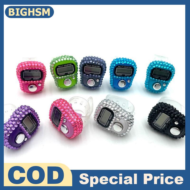 BIGHSM Ngón tay điện tử truy cập Nhẫn Ngón Tay bấm vào di động có thể đặt lại hiển thị kỹ thuật số truy cập Golf đếm bện cầu nguyện phụ kiện