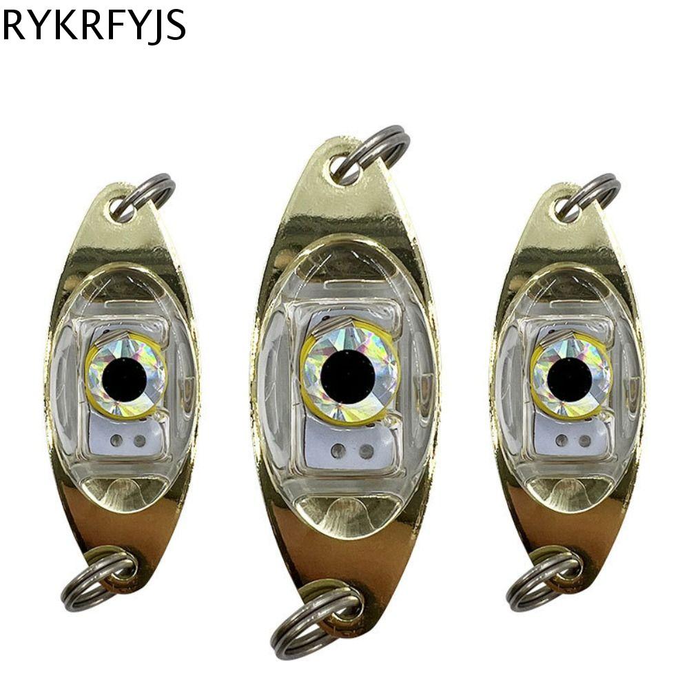 RYKRFYJS LED Đèn mồi câu cá hình mắt dưới nước Hình dạng mắt Hợp kim nhôm Đèn pin hình mắt rơi sâu Mồi Câu Cá Dưới Nước Nhiều màu Đèn Led thu hút cá nhấp nháy Mini Mồi câu cá mực