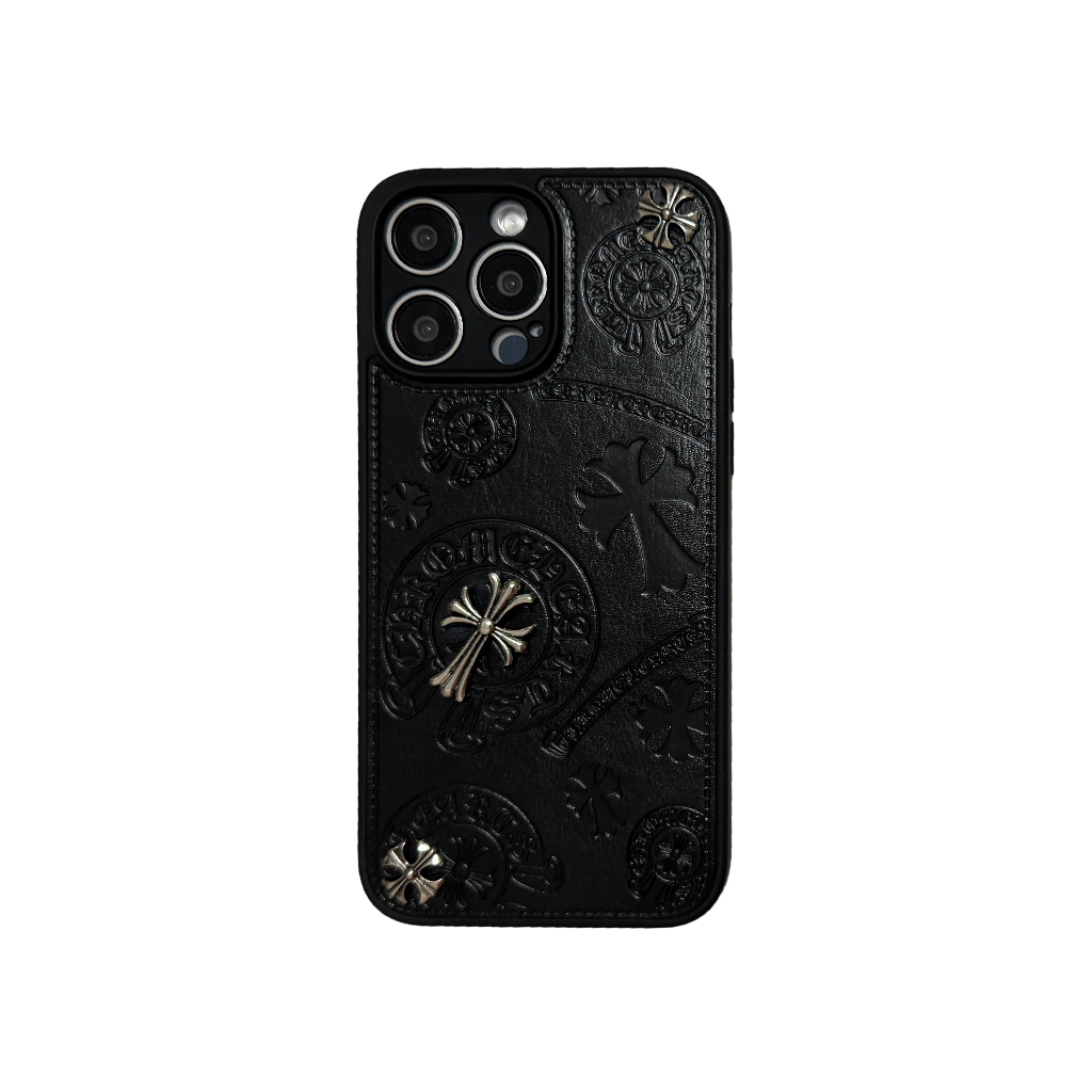 Trend Chrome Hearts Da Mềm DIY Ốp Lưng Điện Thoại iphone 15 Pro Max 14 Pro Max i14 Plus 13 Pro Max i