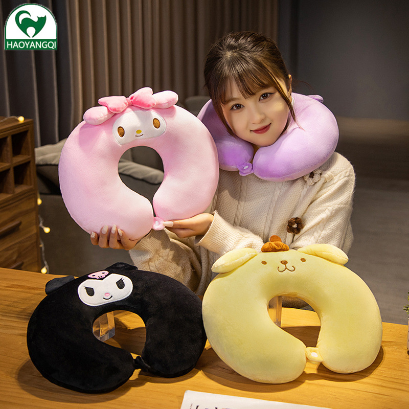 Kulomi Yugui Dog Gối cổ Gối chữ U gối dễ thương gối du lịch đơn giản