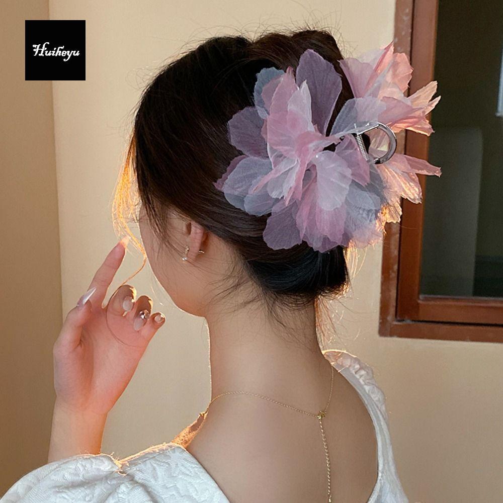 Huiheyu kẹp tóc hoa sứ kẹp hoa lan hồ điệp kẹp tóc hoa kẹp tóc lan hồ điệp kẹp tóc xinh cho nữ hoa kẹp tóc hoa sứ Phụ kiện đội đầu Kẹp tóc hoa Phụ kiện tóc Vải Kẹp tóc mỏng Tinh tế Kẹp tóc Kẹp tóc hoa mô phỏng Phụ nữ