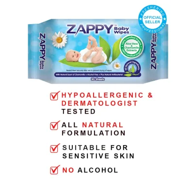 Zappy Organic Baby Wet Wipes 30s (24 Packets)
