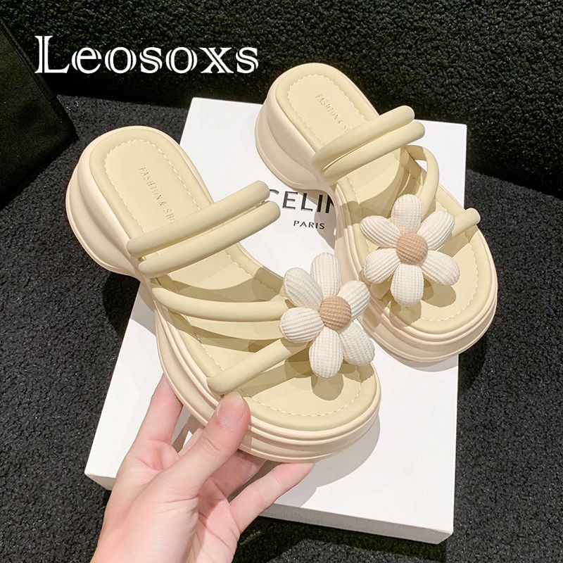 Leosoxs dép sandal nữ dép nữ dép bánh mì nữ dép bánh mì Chống Trượt 070507