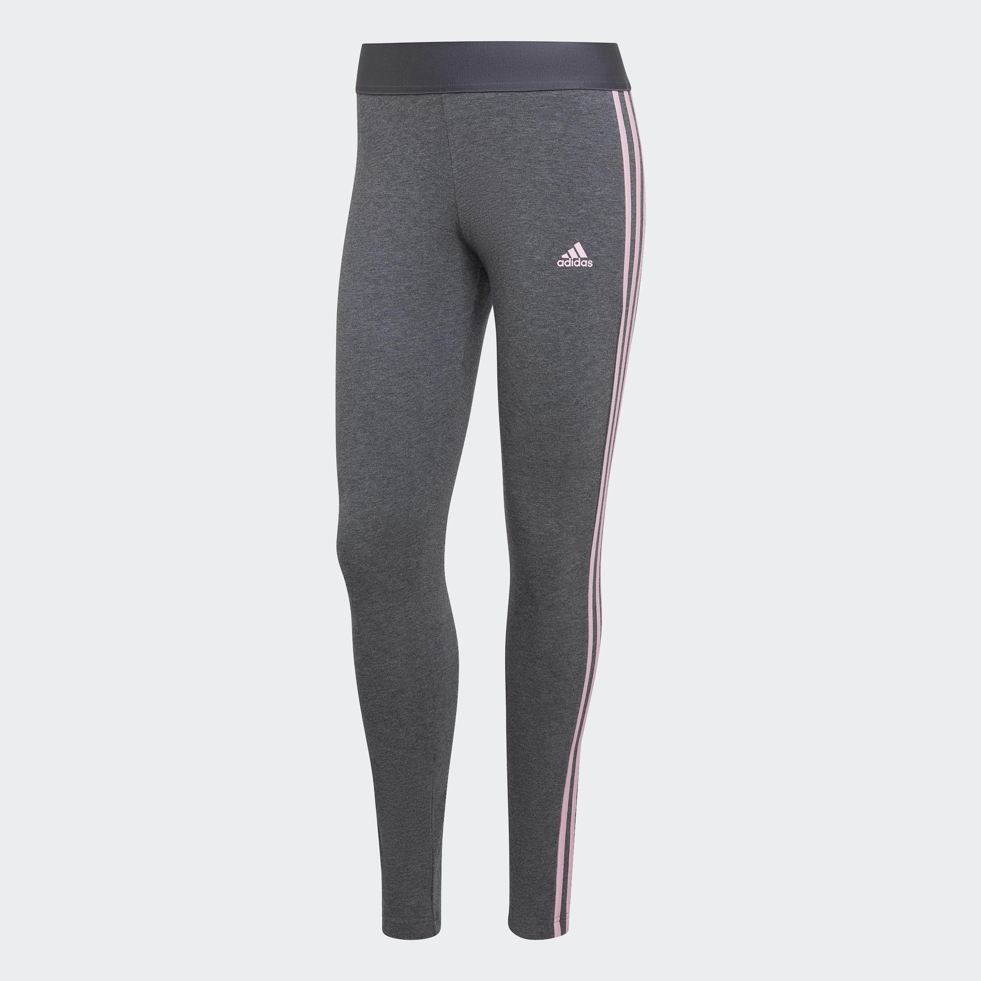 adidas Phong cách sống Quần legging 3 Sọc Essentials Nữ Xám HP0463