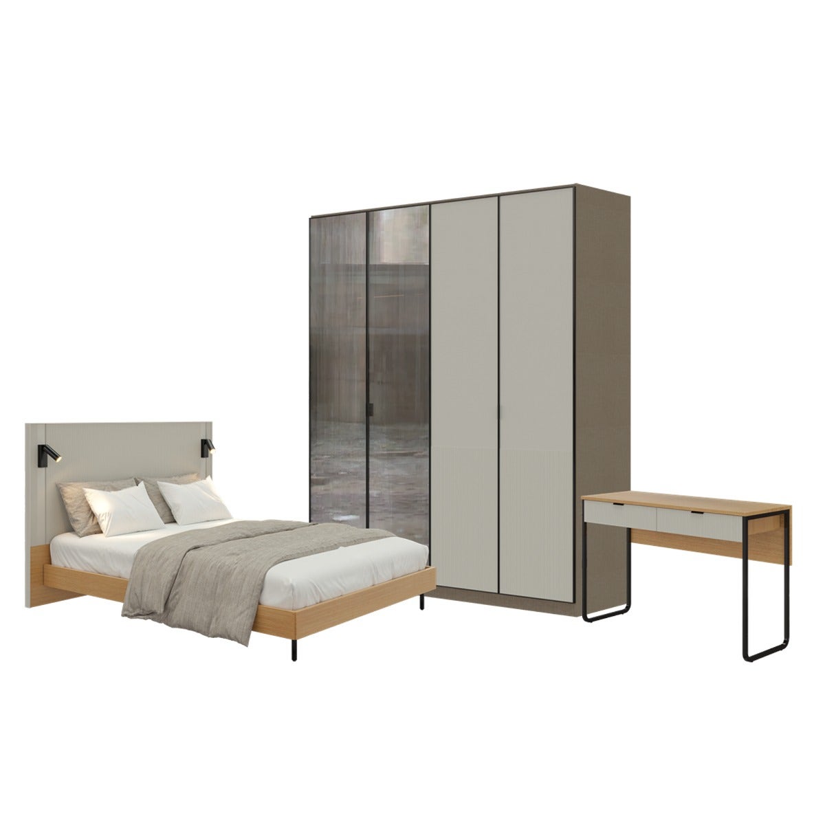 SB Design Square SB FURNITURE ชุดห้องนอน ขนาด 5 ฟุต รุ่น Whiz (3 pcs.) ราคา 48,897 บาท*ส่งฟรี